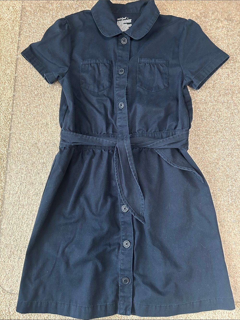 Cat & Jack Navy Button-Down Uniform Dress